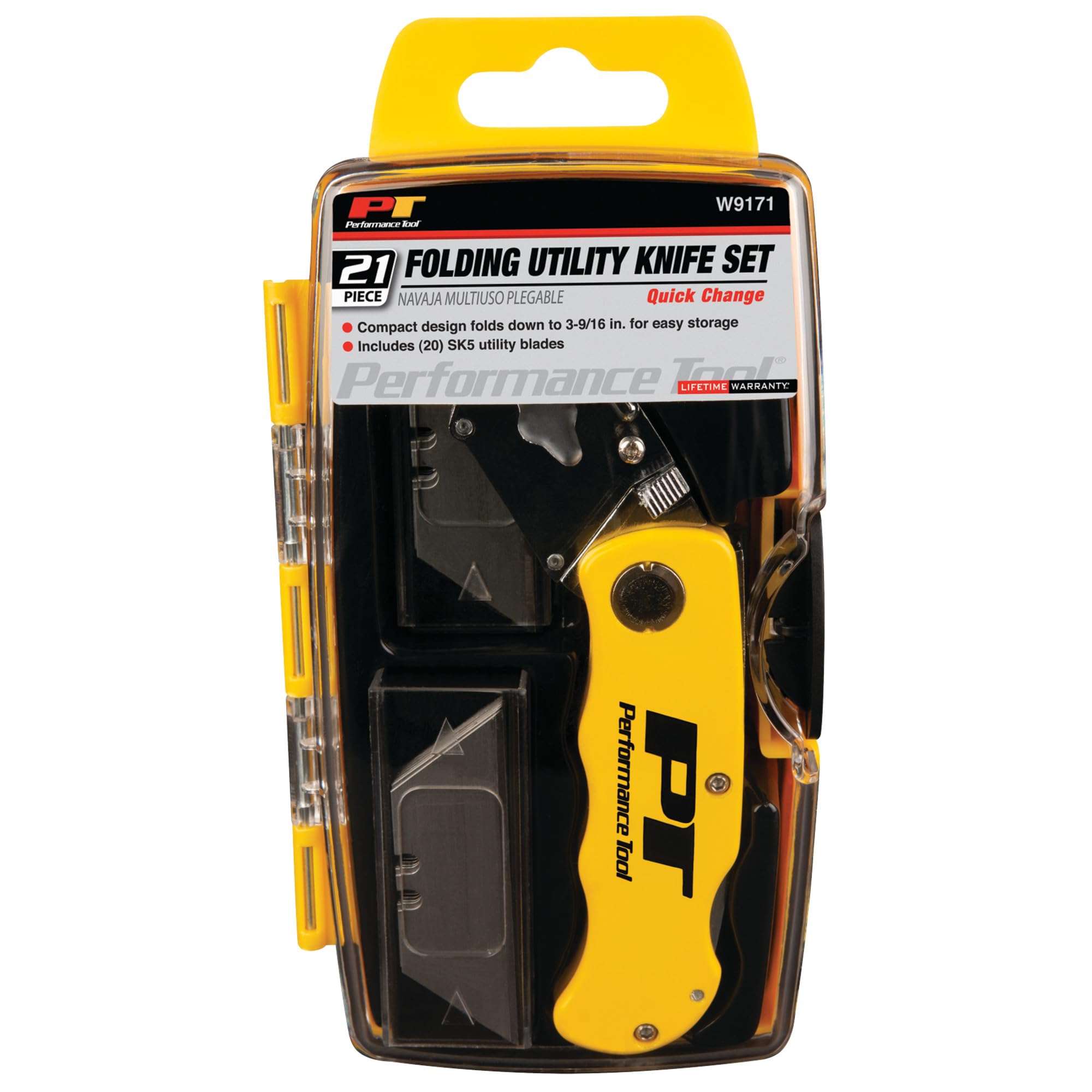 Folding Utility Knife Set Performance Tool, 21-Piece