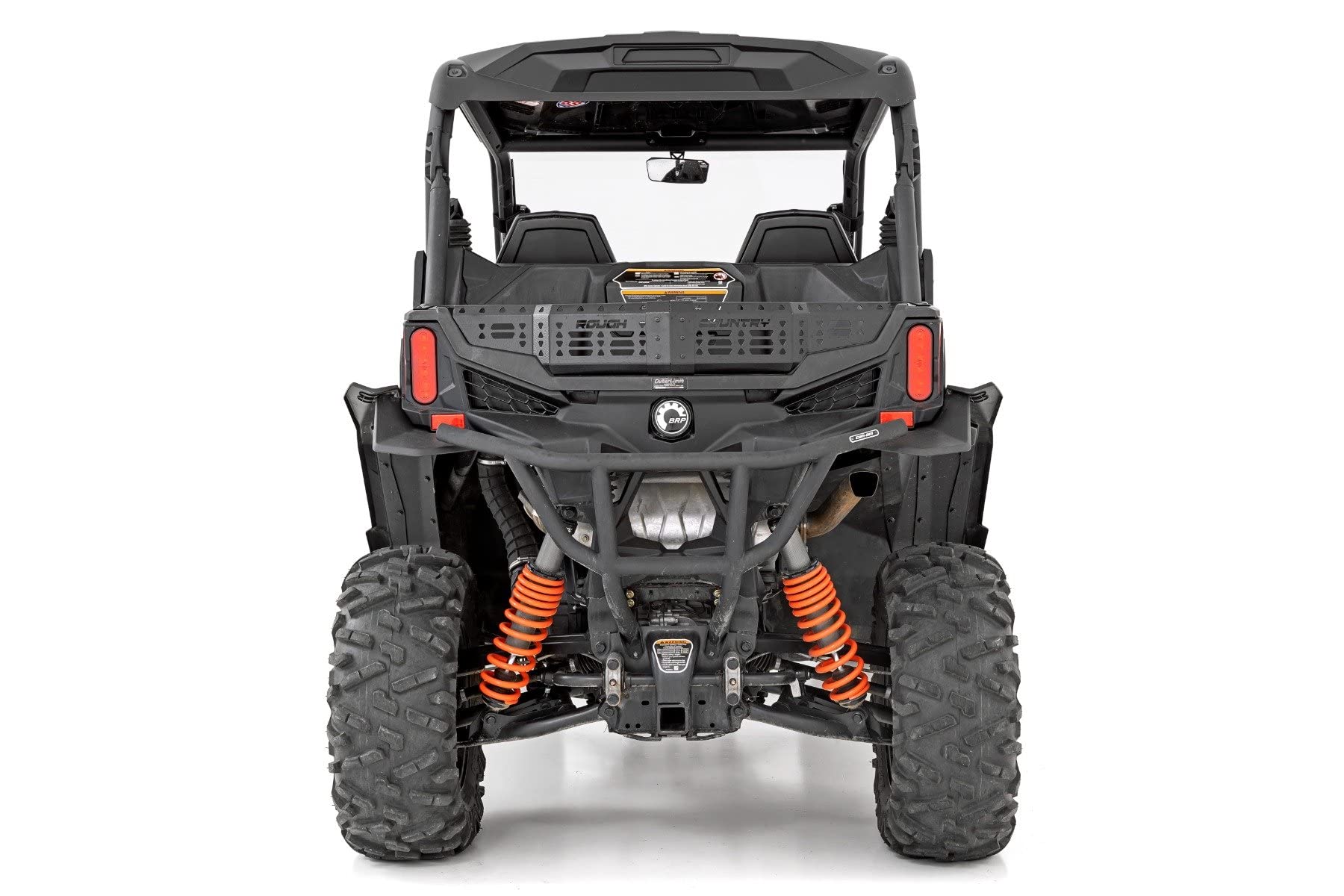 Rear Cargo Tail Gate Rough Country for Can-Am Maverick Sport & Trail (2019-2024) - Increases Storage Capacity & Secures Gear with Molle-Style Tie-Down Points