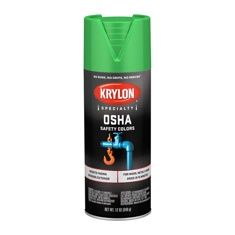 Krylon OSHA Color Paint Safety Green 2012, 12 Ounce Aerosol