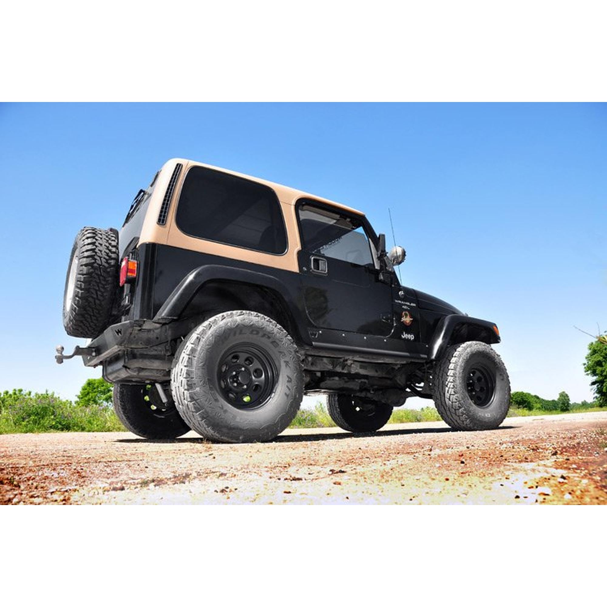 4" Lift Kit Rough Country w/M1 Shocks for 2003-2006 Jeep Wrangler TJ 4WD - 90740