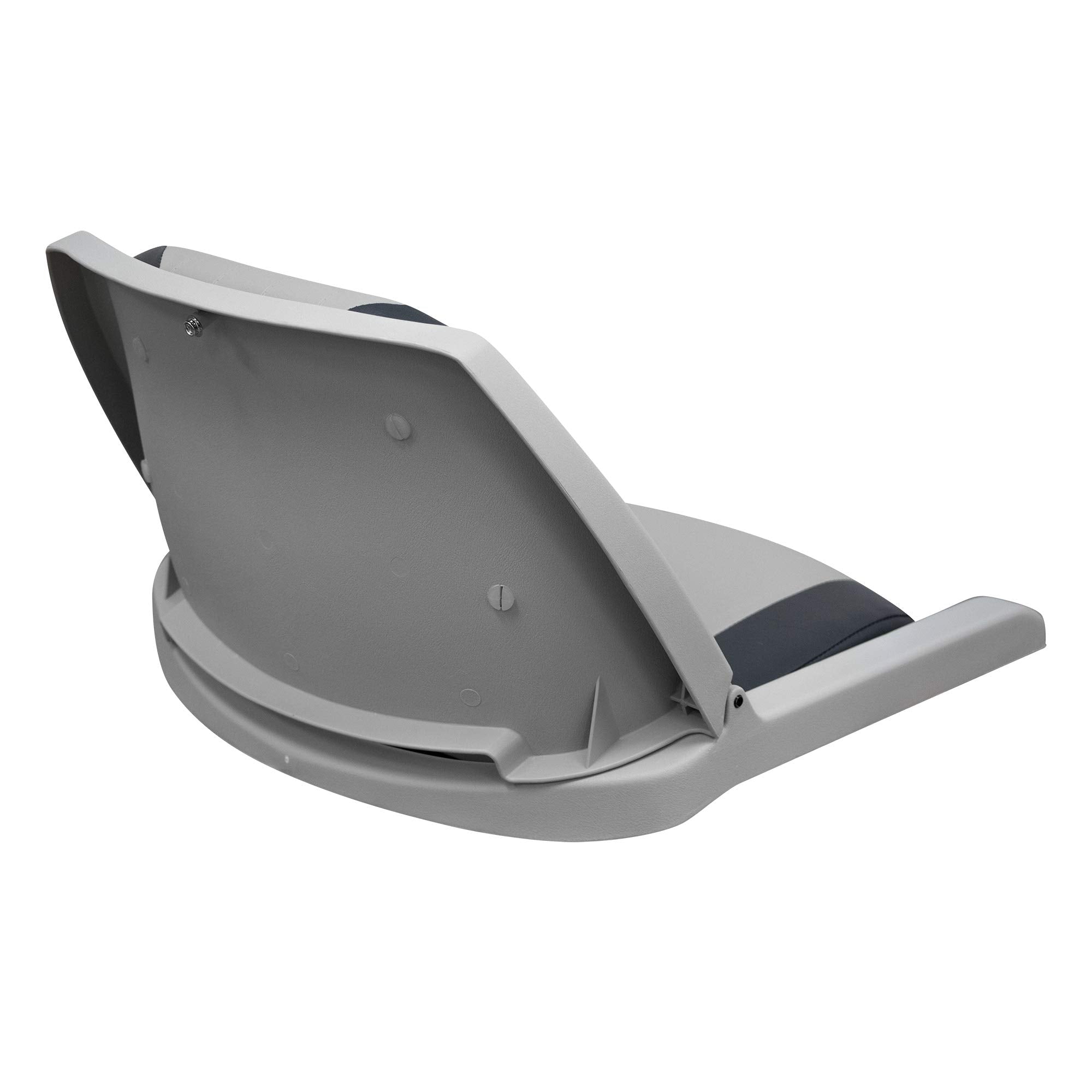 Molded Fishing Boat Seat Wise 8WD139LS-012 with Marine Grade Cushion Pads, Grey Shell, Grey/Charcoal Cushion