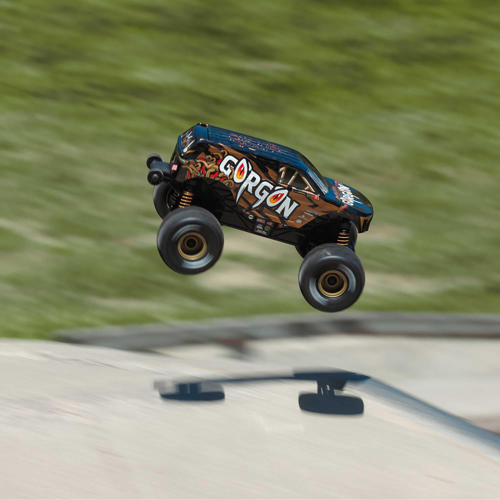 ARRMA 1/16 Gorgon GROM RC Truck 4X4 RTR Brushed Monster Truck (Battery & Charger Included), Bronze, ARA2130T3