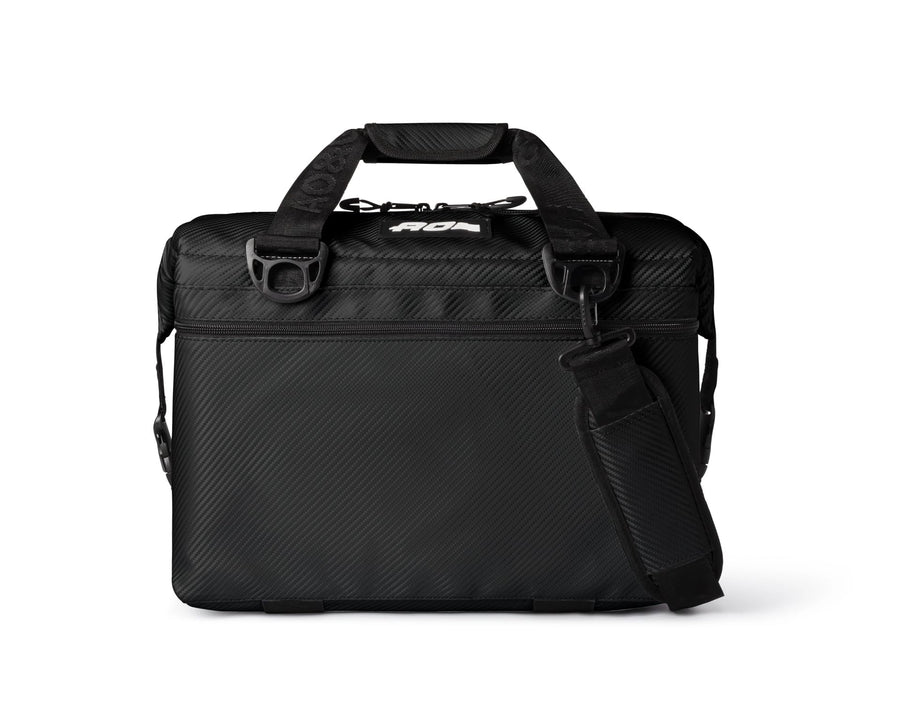 AO Coolers Carbon Expedition Soft Cooler with High-Density Insulation, Black, 24-Can
