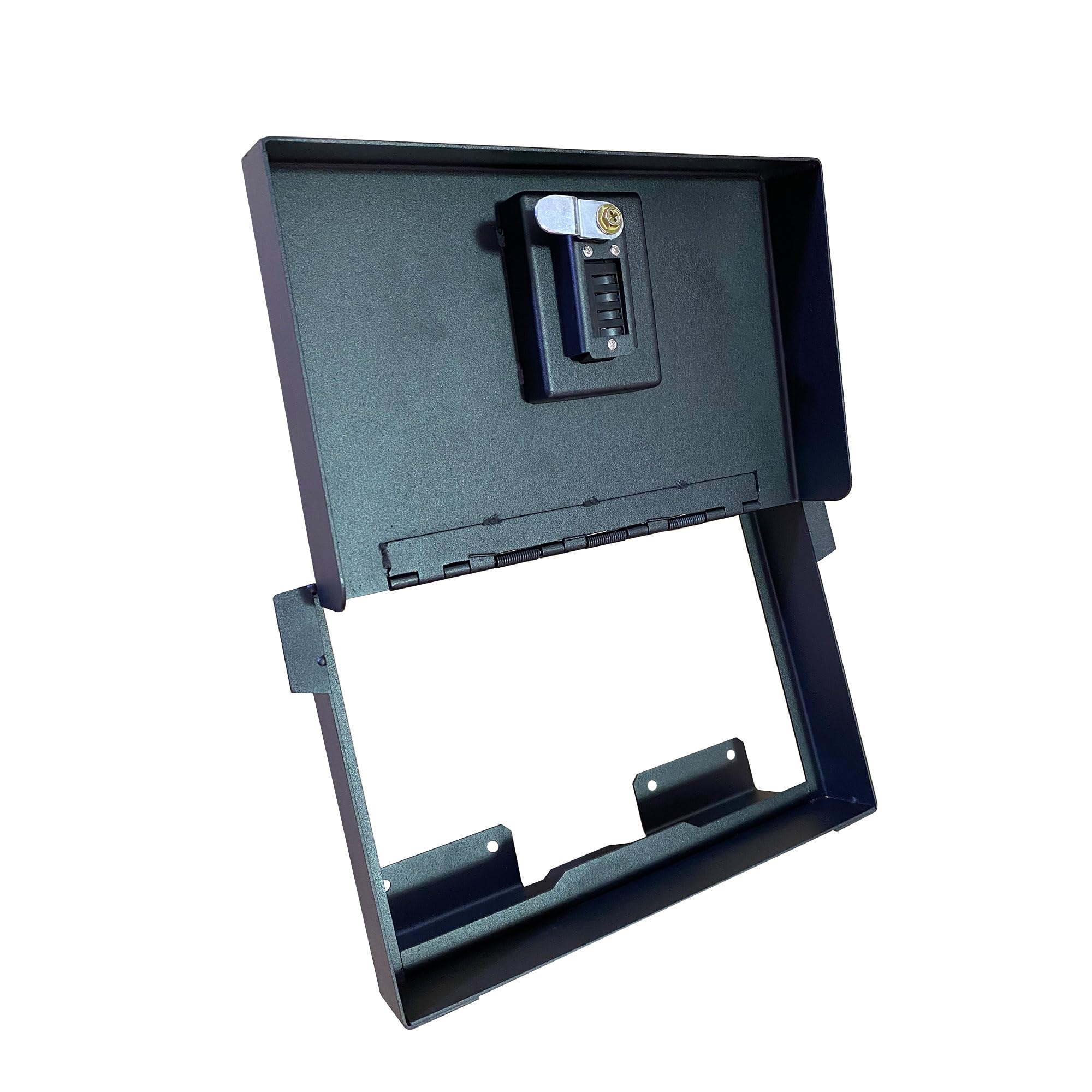 Center Console Safe Black Horse, Black Gun Box Organizer with 4 Digit Combination Resettable Lock Compatible with 19-25 Ram1500,2500,3500 Ram 1500 -LBRA19