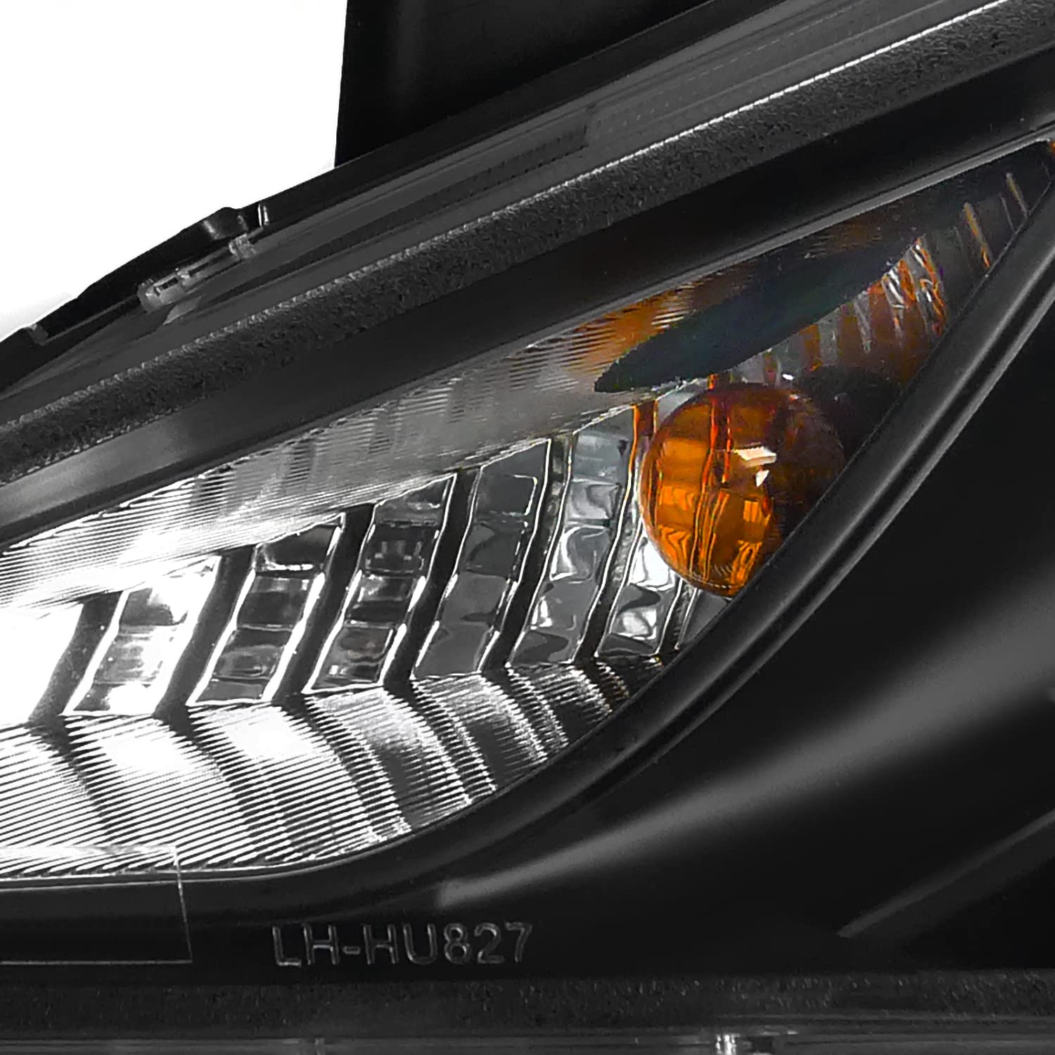 Black Projector Headlights SPEC-D TUNING Compatible with 2011-2014 Hyundai Sonata, Left + Right Pair Headlamps Assembly