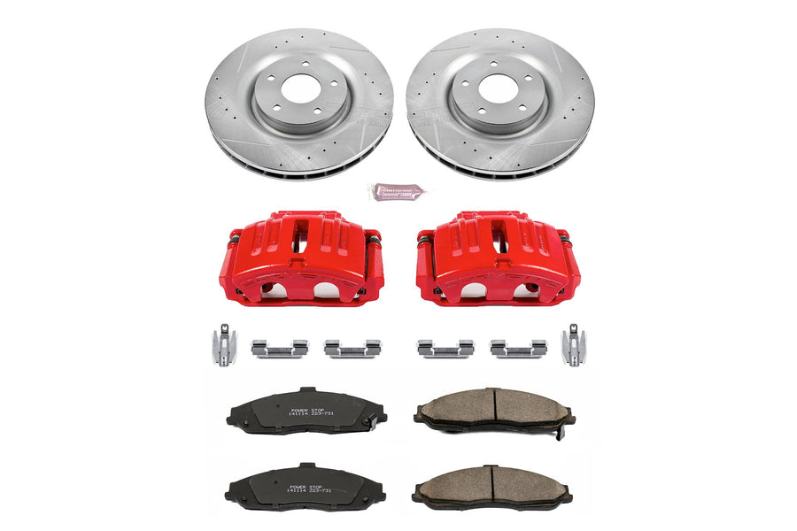 Power Stop Front Z23 Evolution Sport Performance Brake Kit KC5158 with Caliper, 1 Pack For Chevrolet Corvette 2005-2013 [Model Specific]