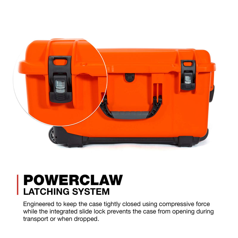 Waterproof NANUK 938 Hard Case with Wheels and Padded Divider - Orange