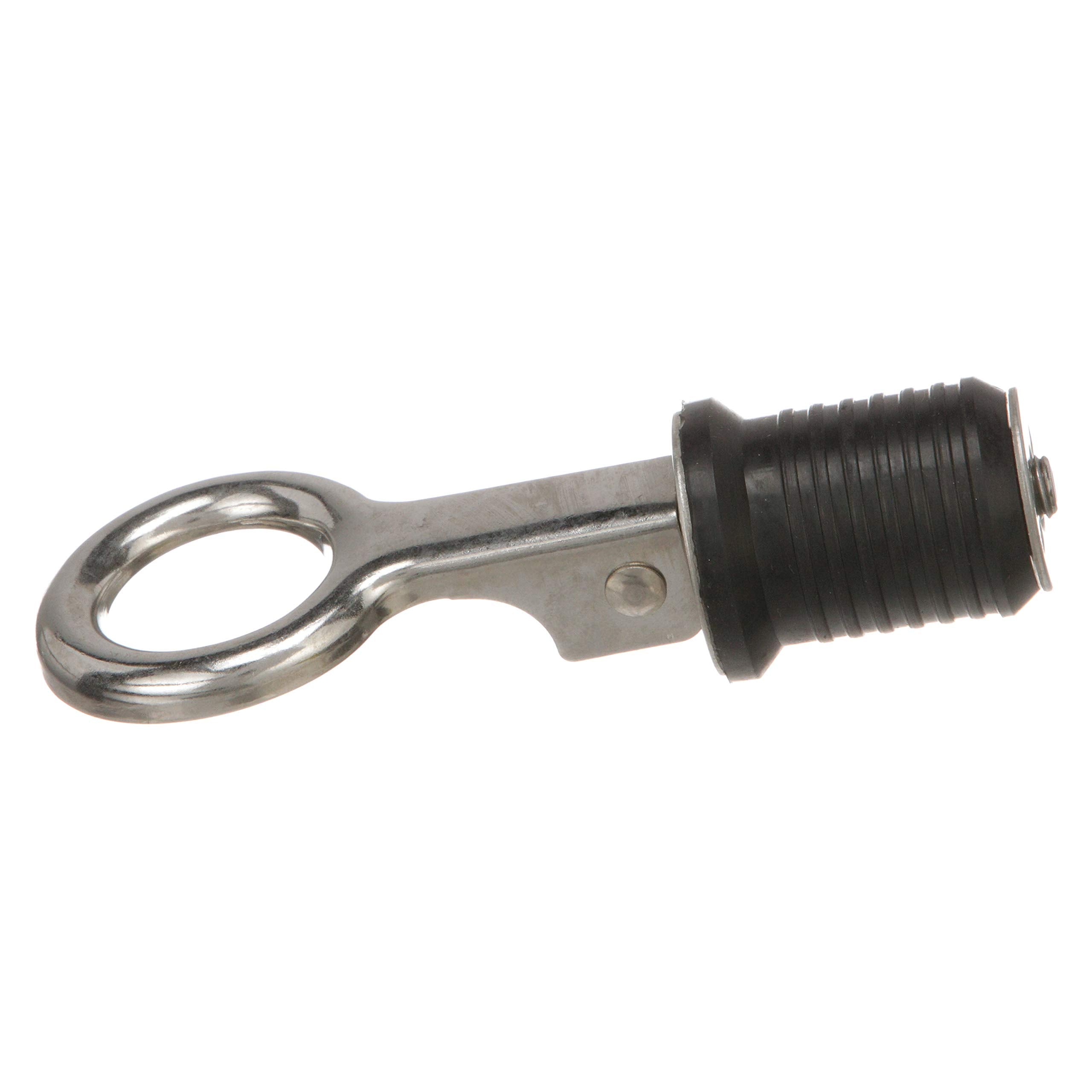 Snap-Handle Drain Plug Attwood 7520A3, for 1-Inch-Diameter Drains, Locks in Place, Steel Handle, Rubber Plug