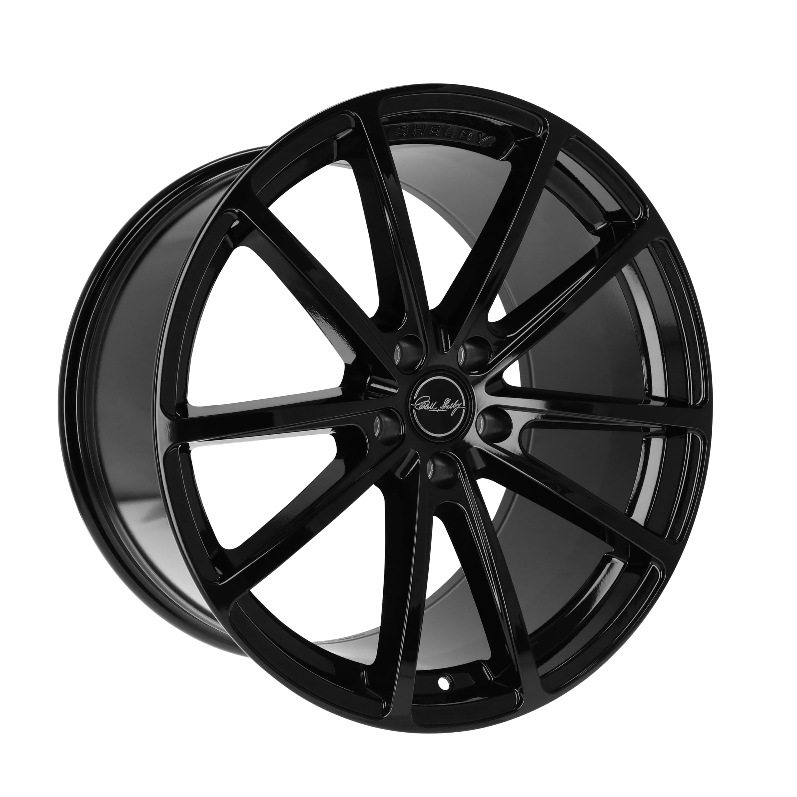 CS10-211555-B Carroll Shelby Wheels - 20 x 11 in. - 5 x 114.3-50mm Offset - Gloss Black
