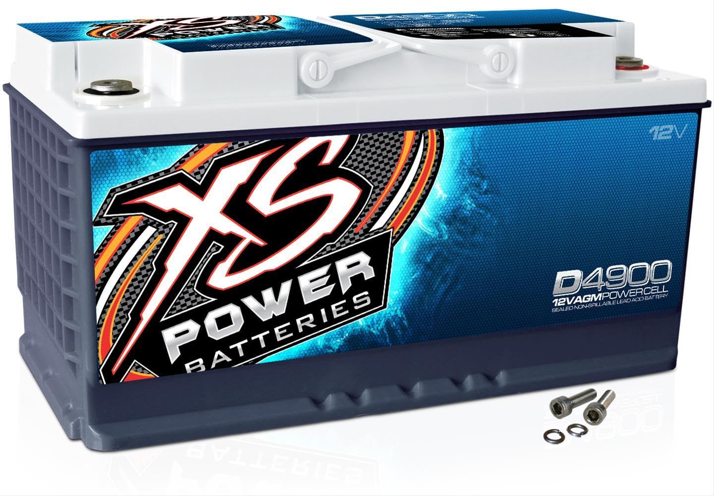 12V BCI Group 49 AGM Battery XS Power D4900 (Max Amps 4,000A, CA: 1075 Ah: 80, 3000W / 4000W)