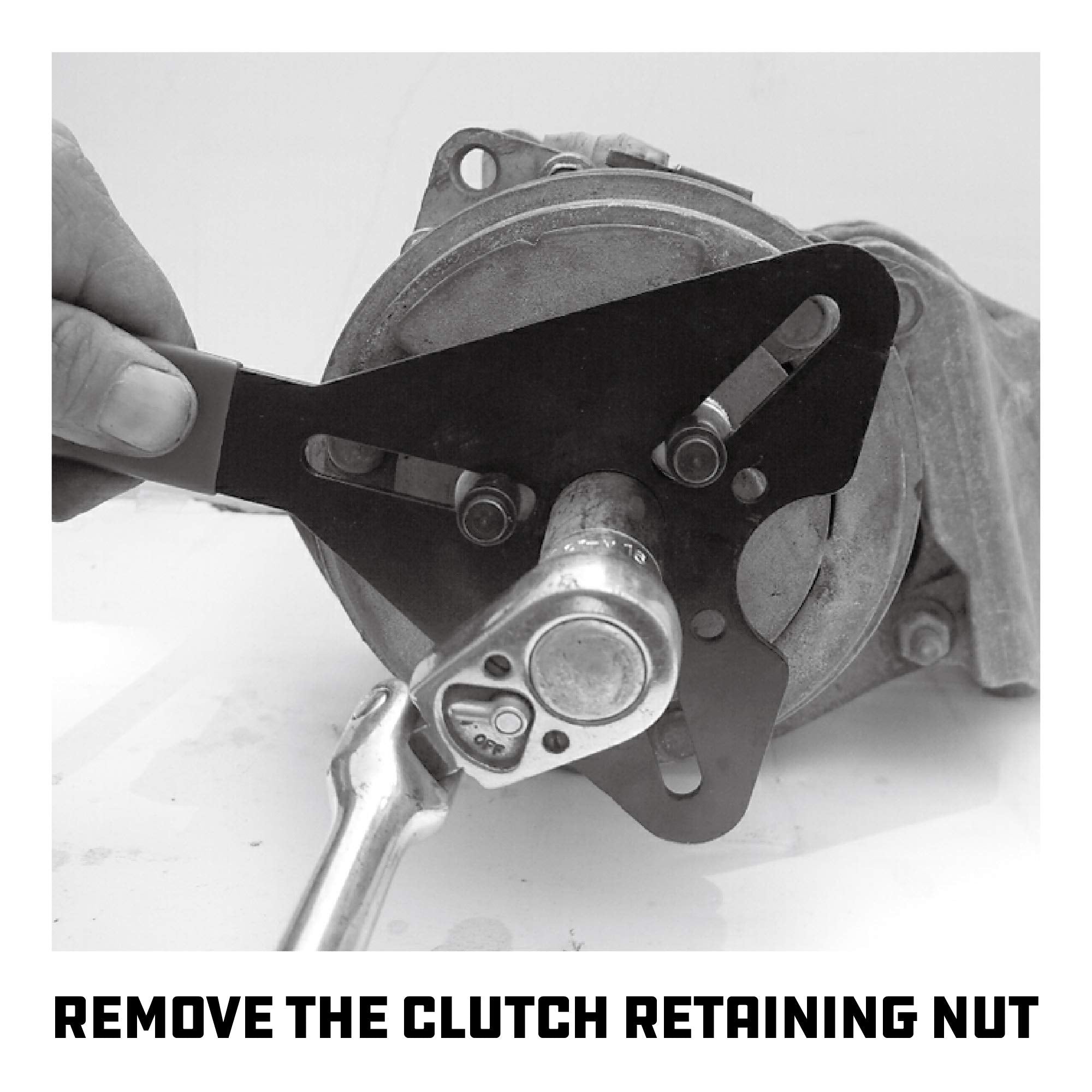 Powerbuilt Air Conditioning Clutch Tool Remove and Install Kit, AC Compressor Clutches Installer and Remover, Holding Tools, Storage Case - 948995,Silver