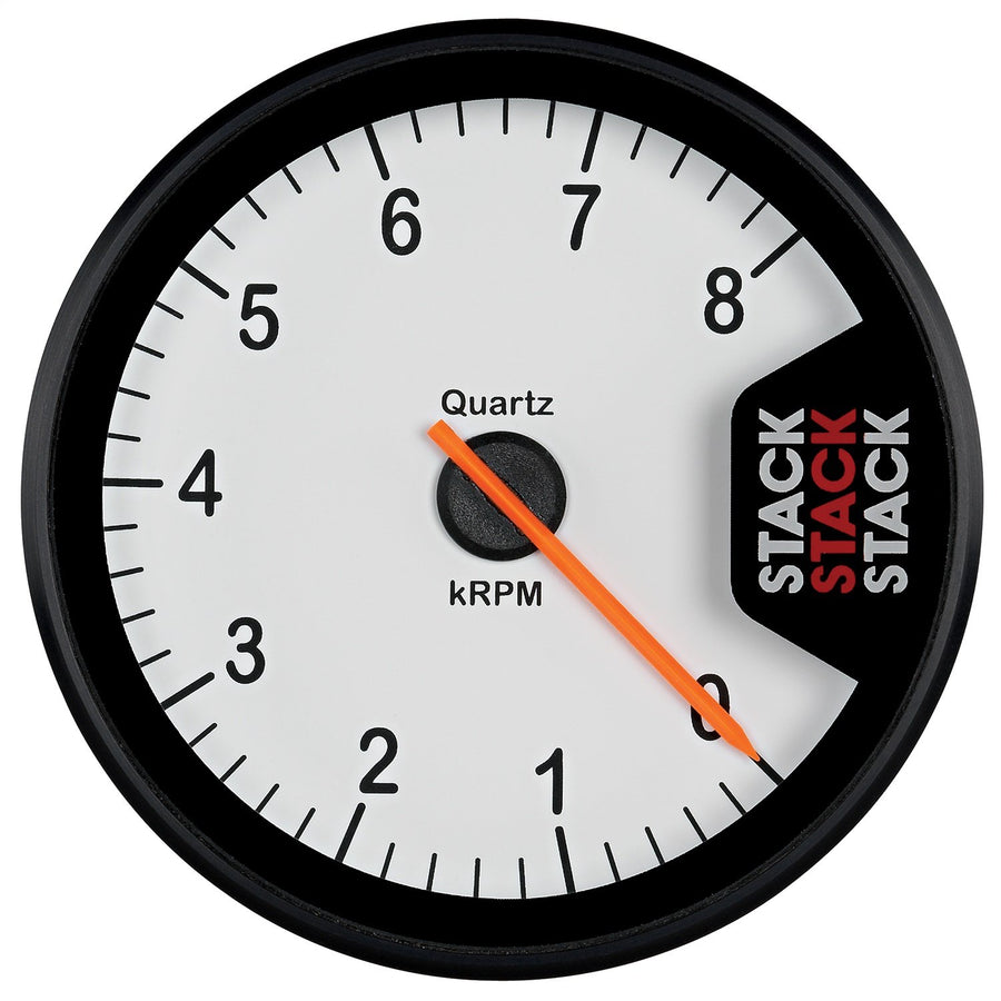 Stack Clubman ST200-08W White 80mm 0-8k RPM Tachometer