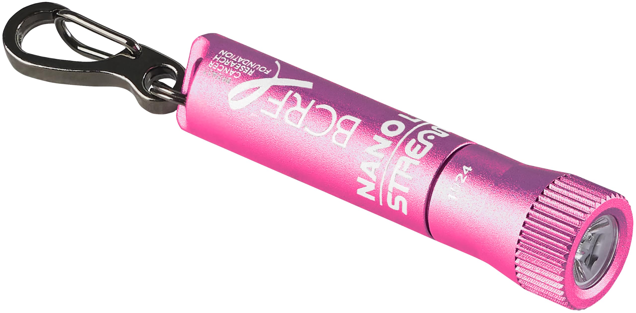 Streamlight Nano Light II 73022 20-Lumens Miniature Keychain LED Flashlight with AAAA Alkaline Battery, Pink BCRF Edition