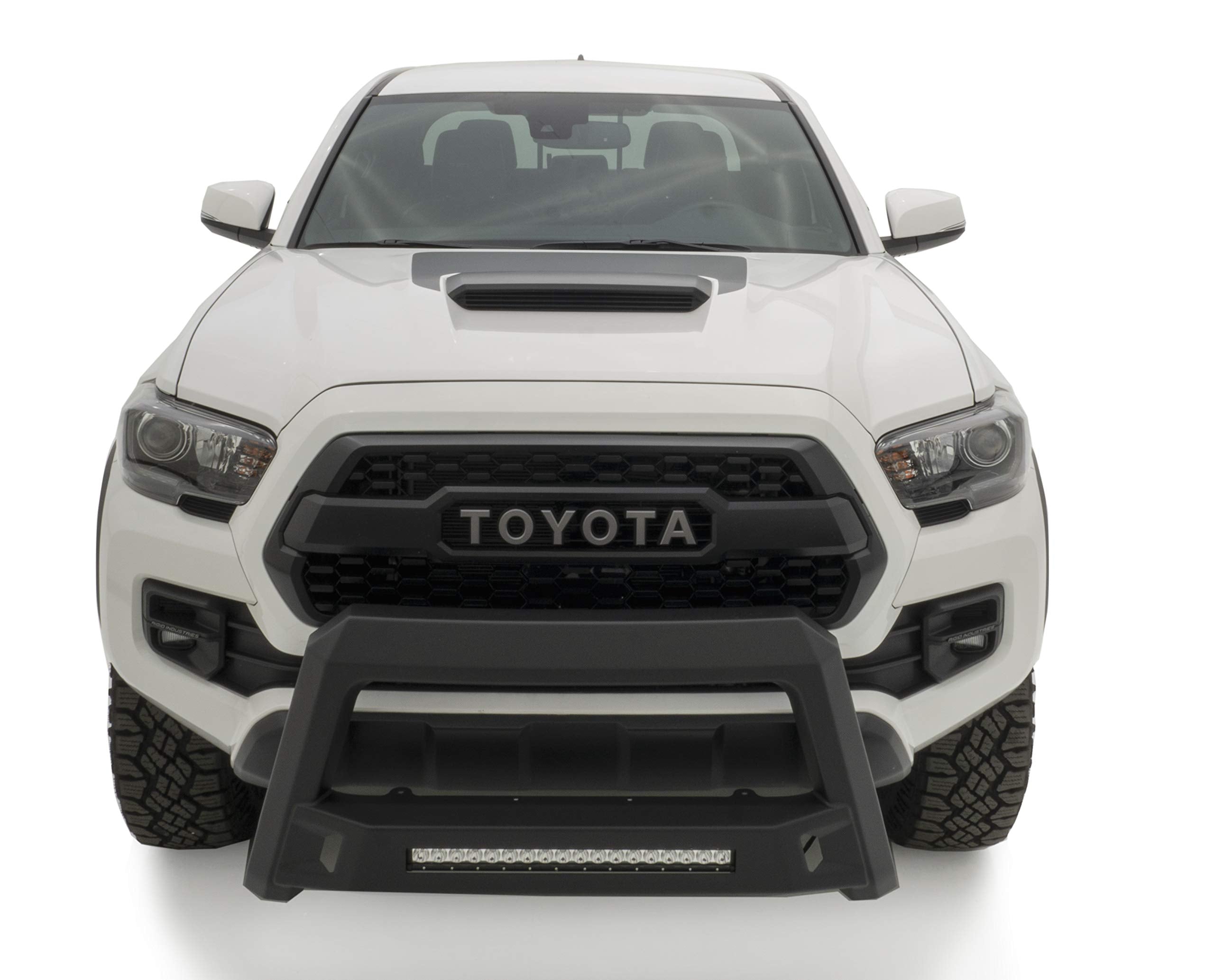 Lund 86521213 RealTruck Revolution Bull Bar with Integrated LED Light Bar, Black Steel for 2016-2019 Toyota Tacoma