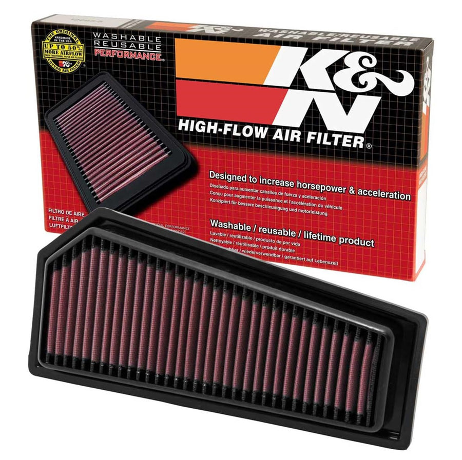 K&N Original High-Flow Lifetime Engine Air Filter: Increase Power & Acceleration, Washable, Replacement Air Filter: Compatible with 2009-2015 Mercedes (SLK200, SLK250, C180, C250, E200, E250), 33-2965