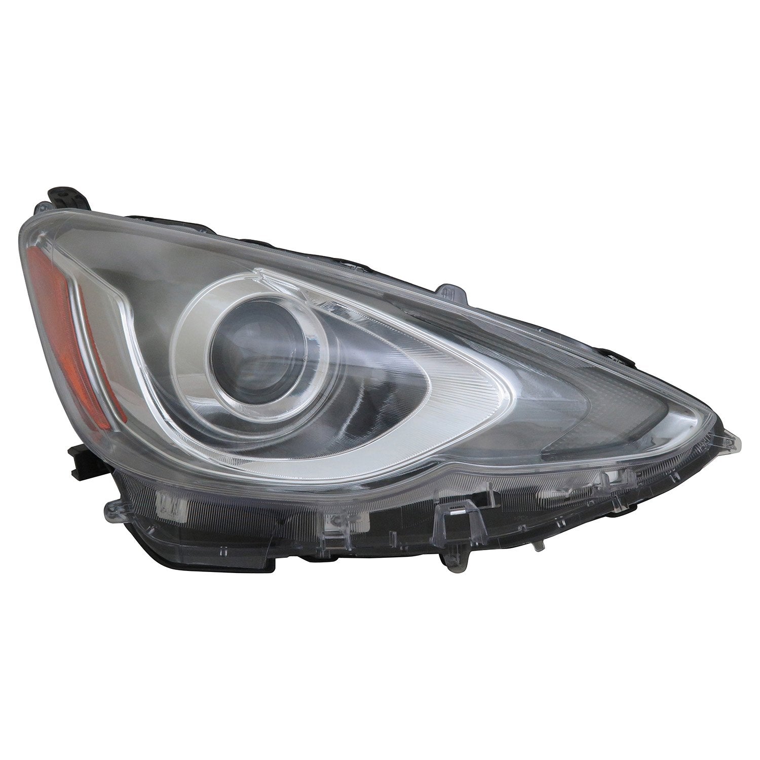 Right TYC Headlight Assembly Compatible with 2015-2017 Toyota Prius C