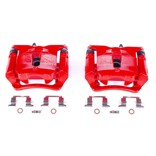 Power Stop Rear S5522 Pair of Powder Coated High - Temp Red Calipers For Chevrolet Colorado 2015 - 2019 GMC Canyon 2015 - 2020 [Vehicle Specific]