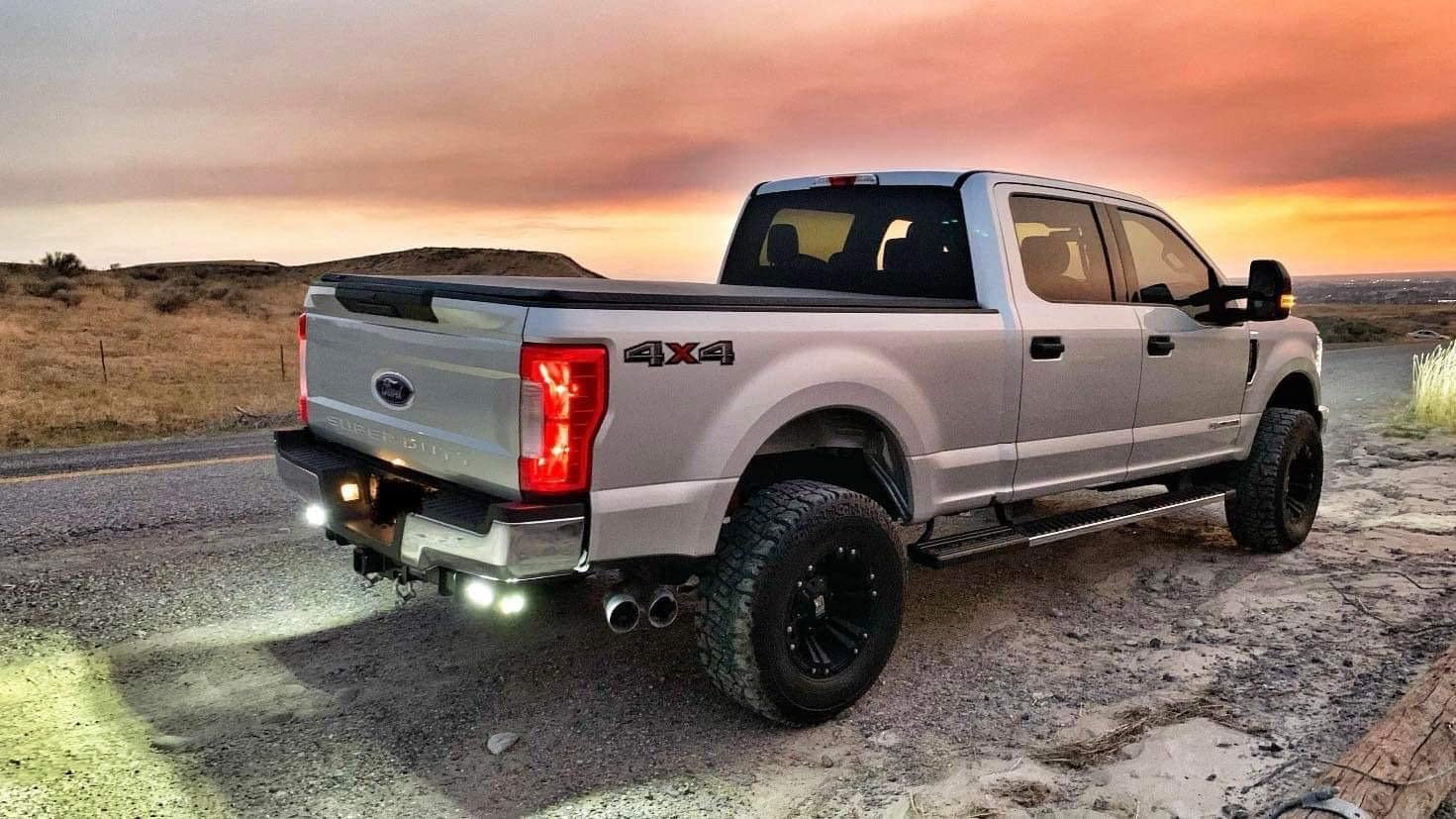 LED Flood Lighting Premier Hitch Bar Kit Fits 2011-2016 Ford F250-F550 Bolt-On