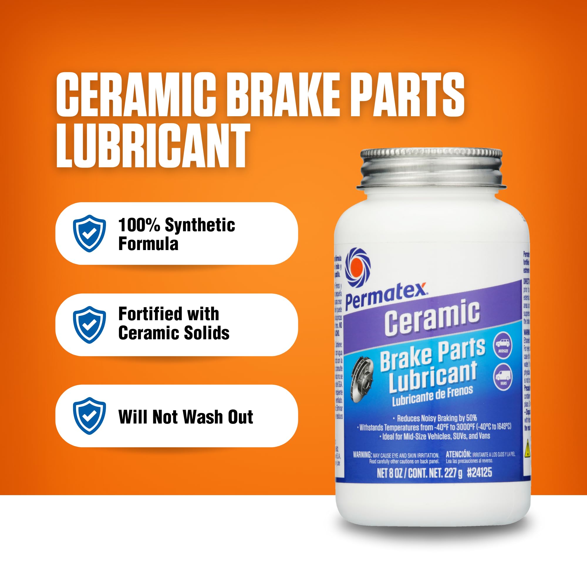 Ceramic Extreme Brake Parts Lubricant Permatex, 8 oz., Pack of 1