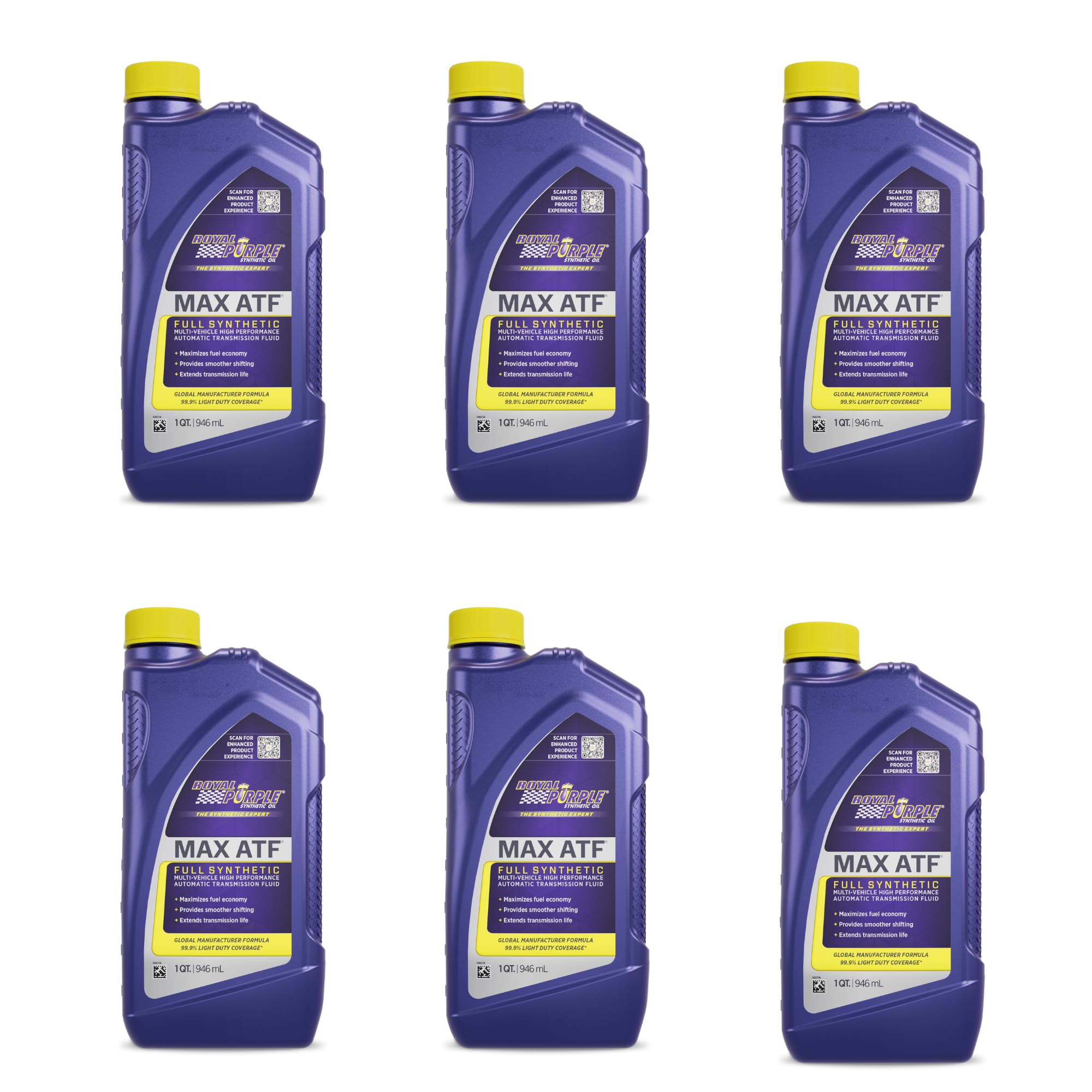 Max ATF Royal Purple 06320-6PK High Performance Synthetic Automatic Transmission Fluid - 1 qt. (Case of 6)