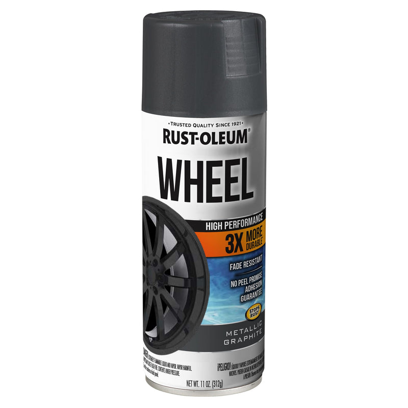 Rust-Oleum High Performance 366441 Wheel Spray Paint, 11 oz, Metallic Graphite