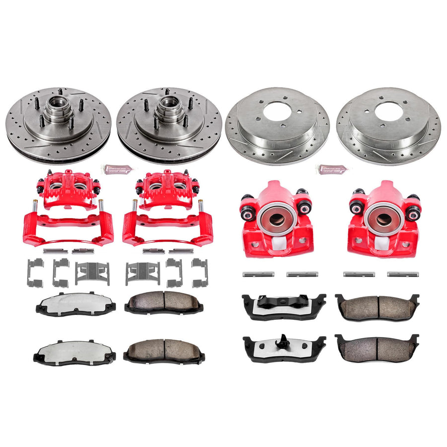Power Stop Z36 Truck and Tow Brake Kit KC1880-36 with Calipers For Ford Expedition 1997-2000, Lincoln Navigator 1998-2000 [Model Specific]