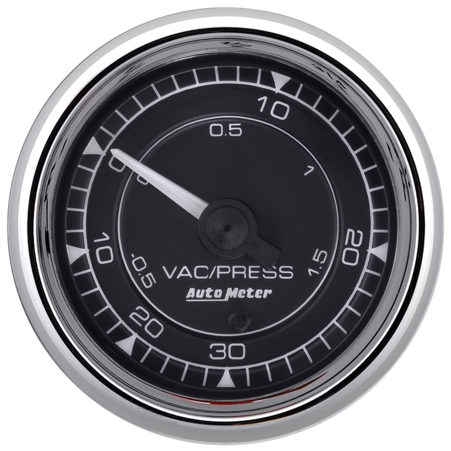 Auto Meter VAC/Boost Gauge 9759, 30INHG-30PSI, Digital Stepper, Chrono Chrome