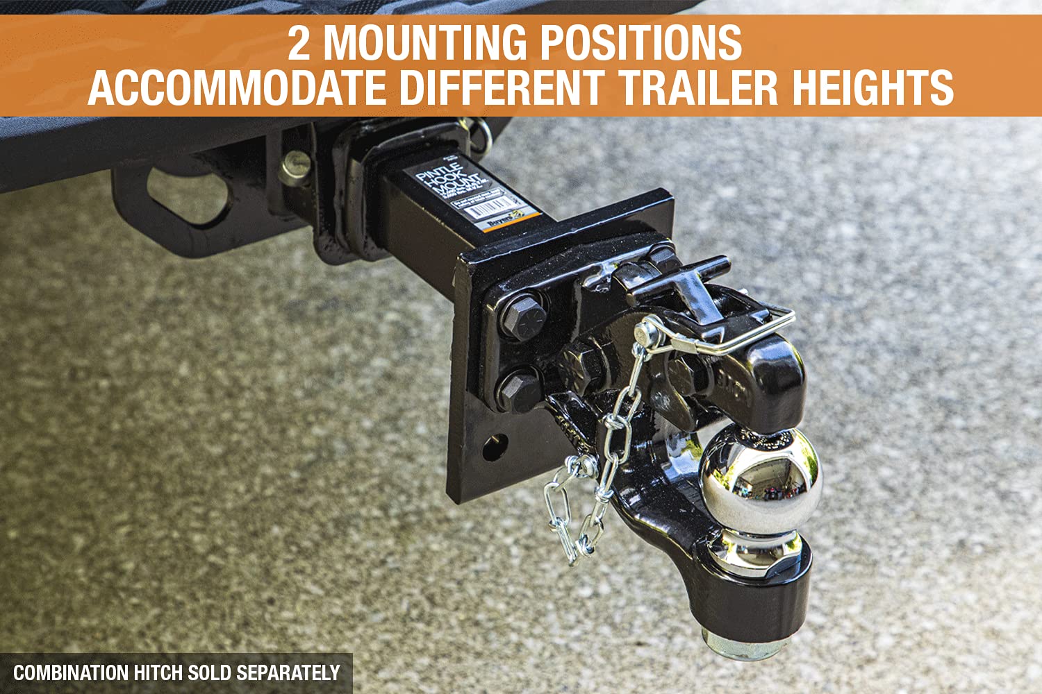 PM105 Buyers Products Pintle Hook Mount – 2 Position Adjustable Trailer Hitch Receiver for 2 Inch Trucks, 15,000 lb MGTW – Heavy-Duty Tow Hitch, 3,000 MVL Rated, 10.25"