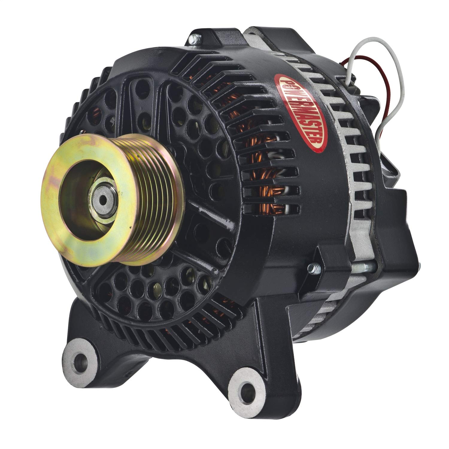 577631 Powermaster Alternator (Ford 3G Black 200A 8 grv Pulley Large Frame V Mtg 1-Wire), 1 Pack
