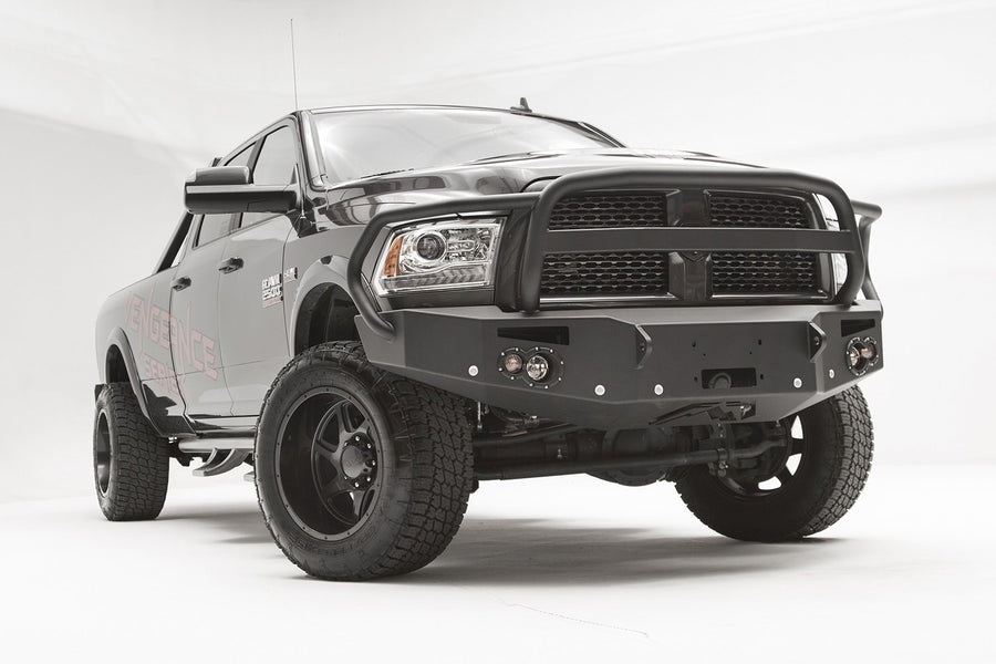 Fab Fours Premium Winch Front Bumper DR16-C4052-B Uncoated/Paintable w/Pre-Runner Guard