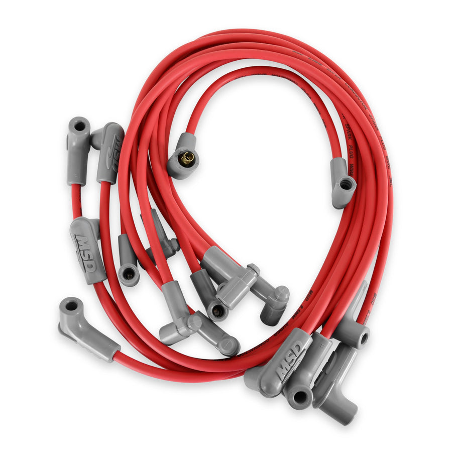 Super Conductor MSD 35659 Spark Plug Wire Set, Red