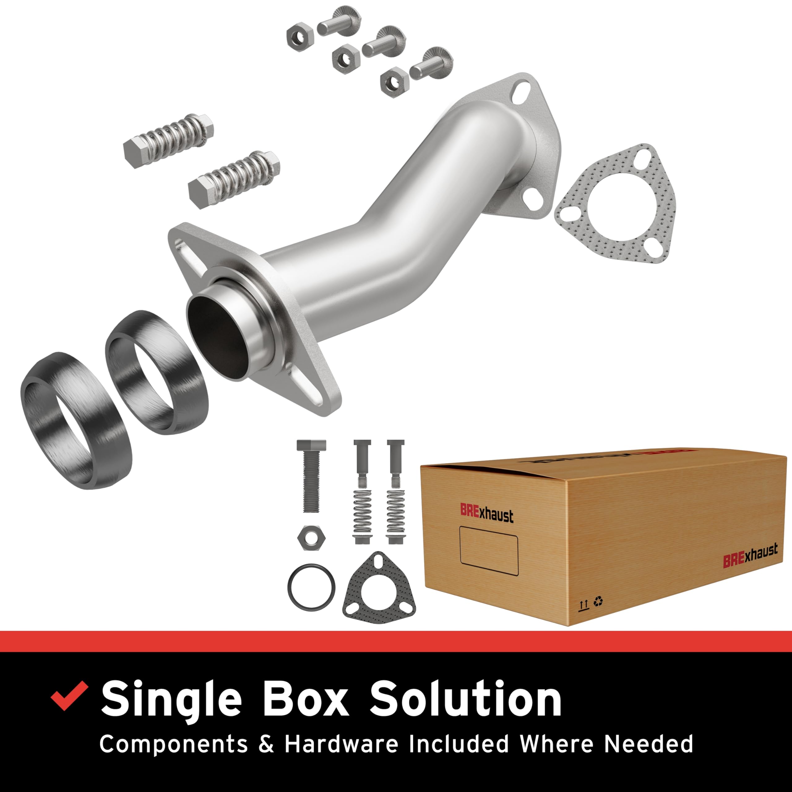 Replacement BRExhaust Front Pipe Kit 107-0021: Direct-Fit, Compatible with 09-12 Escape, Tribute 2.5L, 3.0L