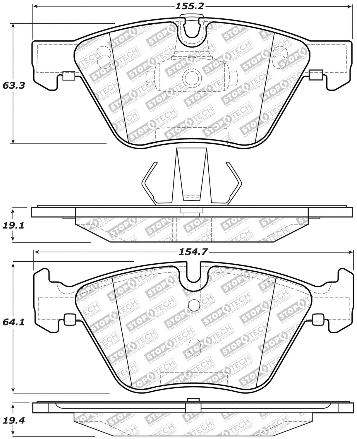 Brake Pads StopTech 305.10610 Street Select with Hardware