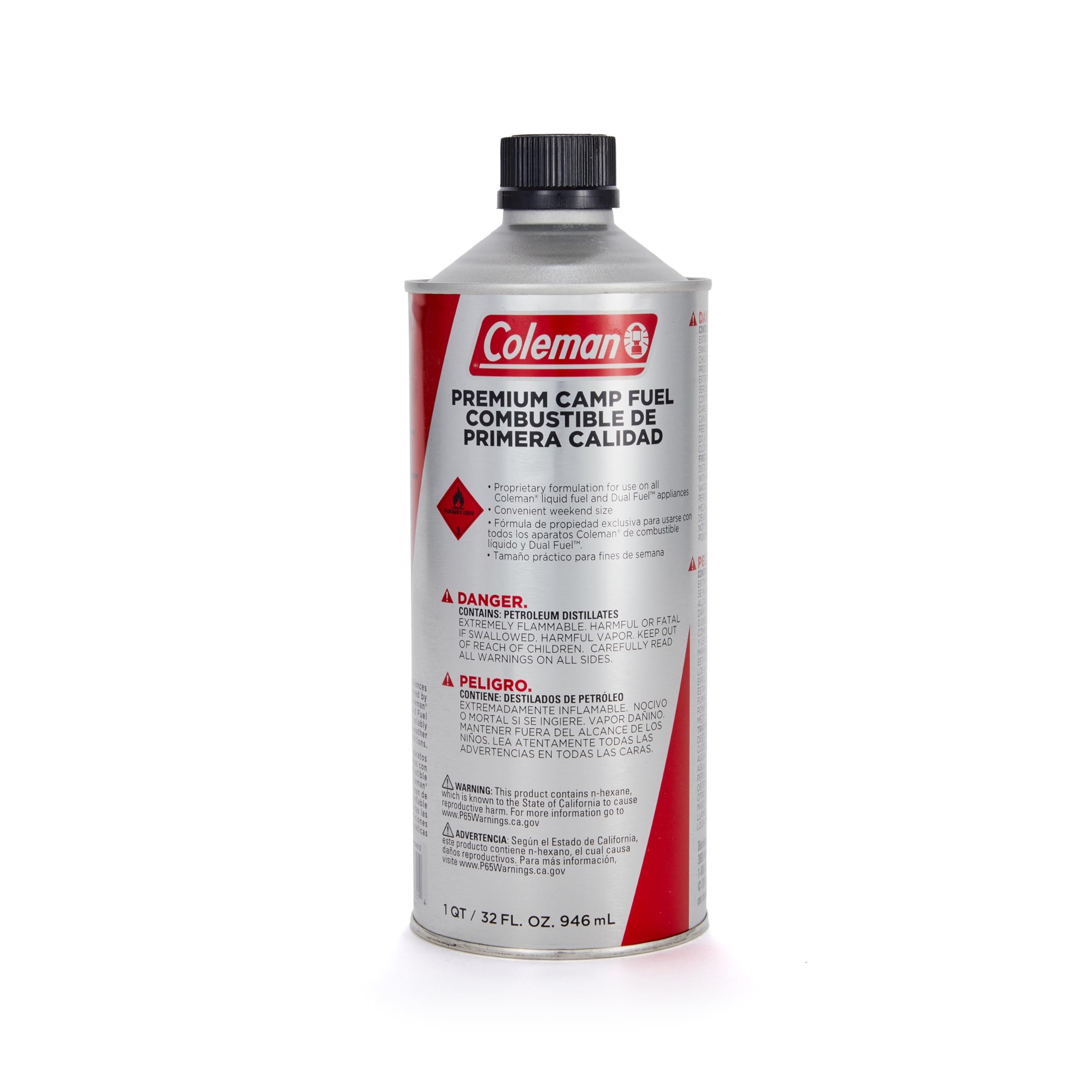 32oz Coleman Premium Camping Fuel, Efficient All Season Fuel Canister Ideal for Camping Lanterns & Stoves