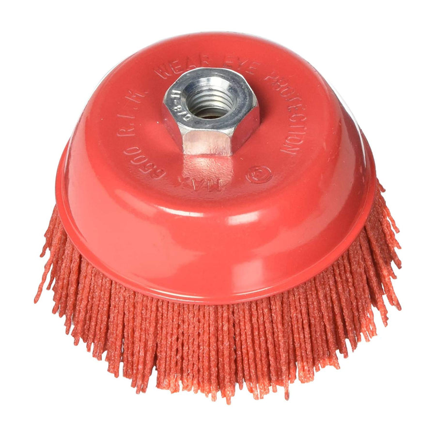 180 Grit Al's Liner Abrasive Nylon Bristle Cup Brush - 4 Inch - Safe for Use on Metal, Wood, Aluminum and Plastic Surfaces (ALS-4CB), black, "4" discontinued"