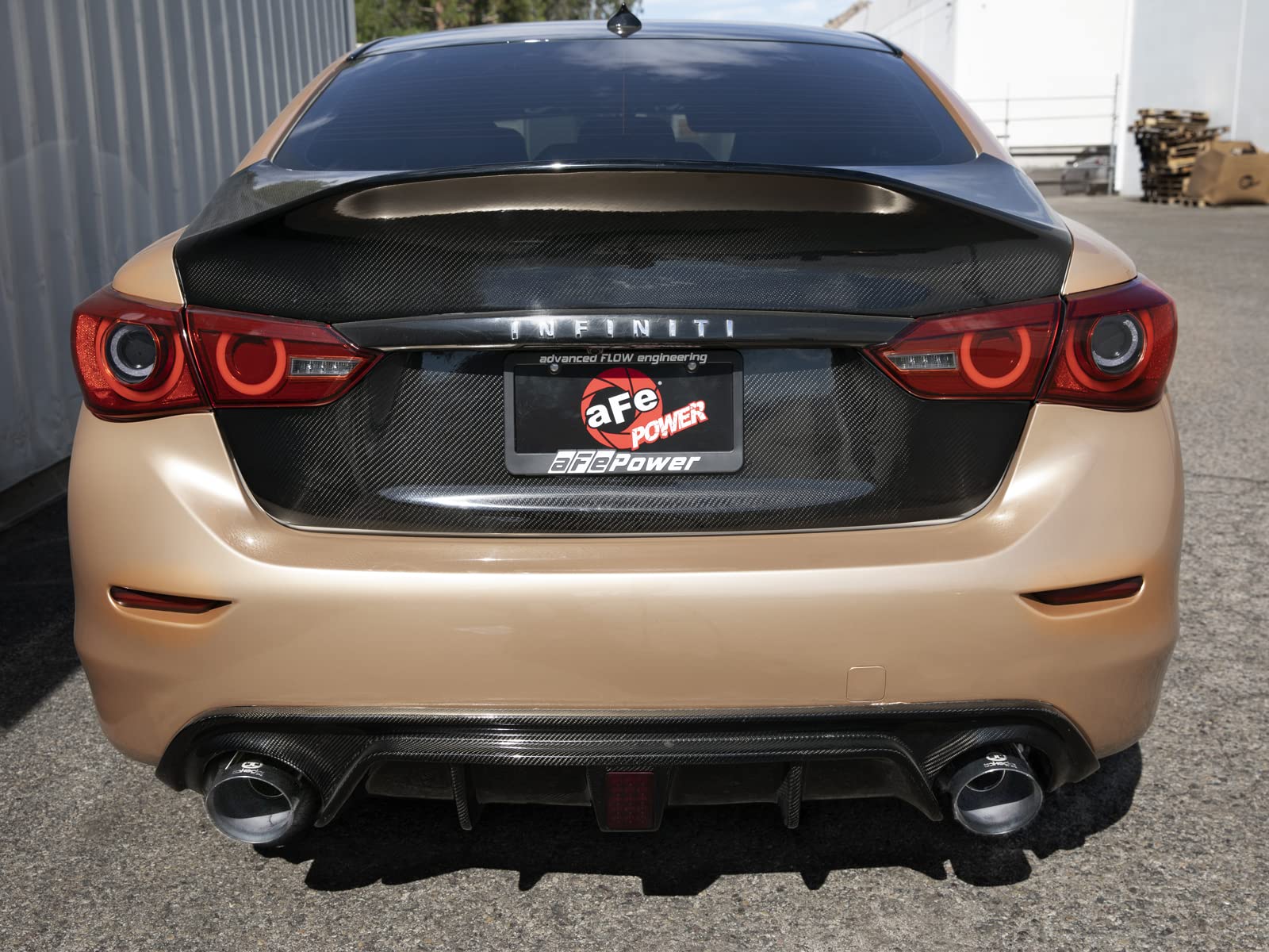 aFe 2.5in Takeda SS Cat-Back Exhaust w/ Black Tips - Infiniti Q50 V6 3.7L 2014-2015
