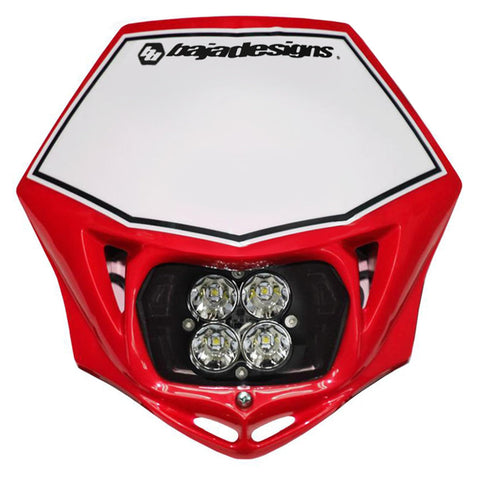 Baja Designs Squadron Pro Motorcycle Headlight Kit (A/C) with Red Shell Red