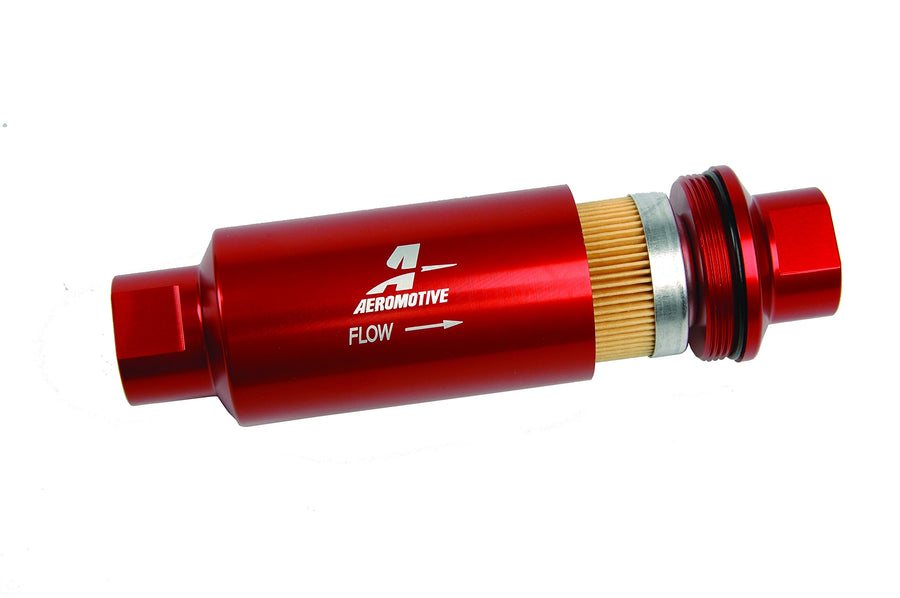 Inline Fuel Filter Element Aeromotive 12301, 10-Micron Rating, Cellulose Media, AN-10 Ports
