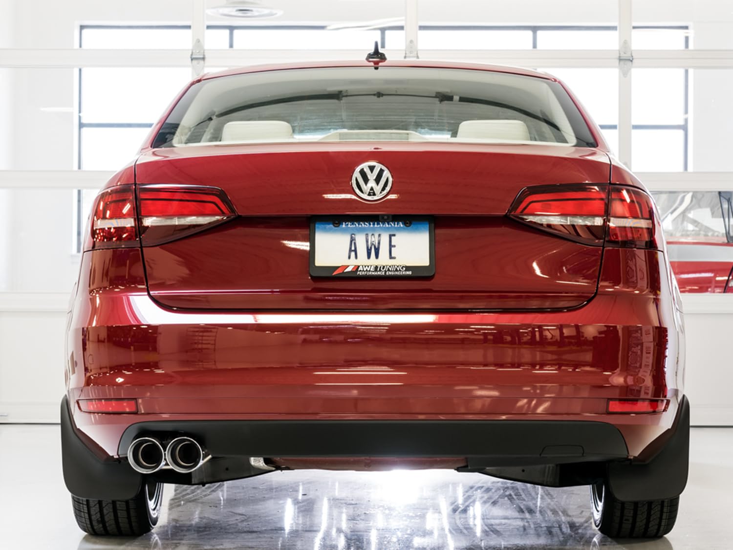 AWE: Track Edition Exhaust 2016-18 Volkswagen Jetta 1.4T (Chrome Silver Tips) by AWE