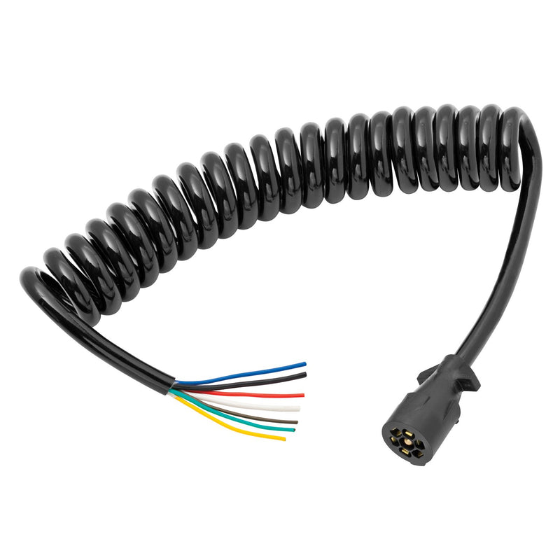 Connector Bargman 54006-046 (Coiled 7-Way Molded Trailer End - 12')