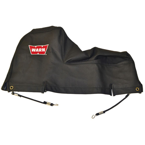Soft Winch Cover WARN 13916 with Bungee Cord Fasteners for 9.5xp, XD9000, M6000, and M8000 Winches , Black