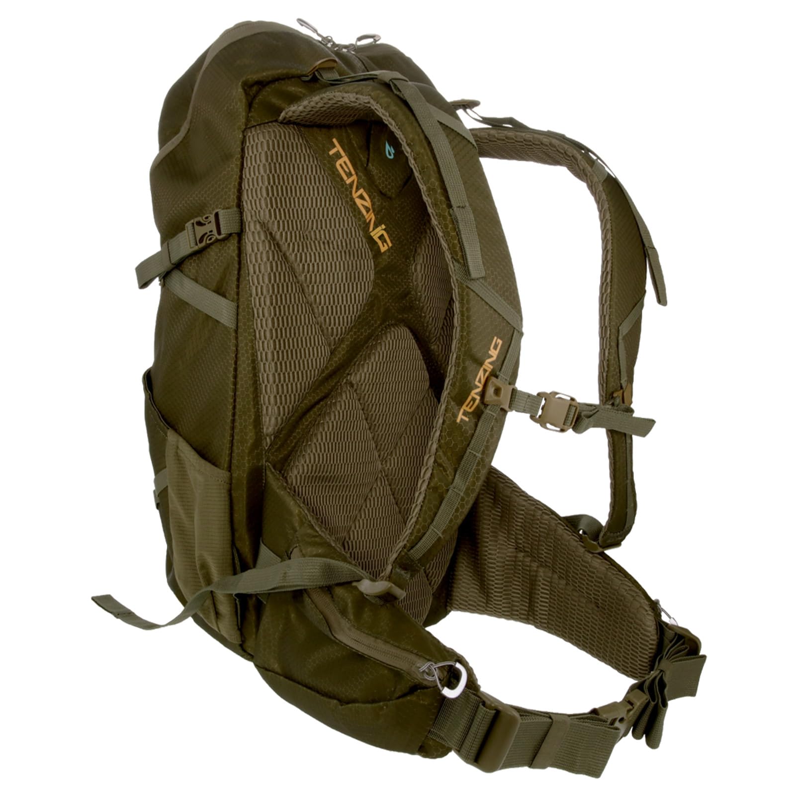 Whitetail TENZING 2100 Day Pack, Olive Green Hydration Bladder Compatible Durable Camo Backpack with 4 Compartments & 15 Organizational Pockets for Hunting Gear and Equipment