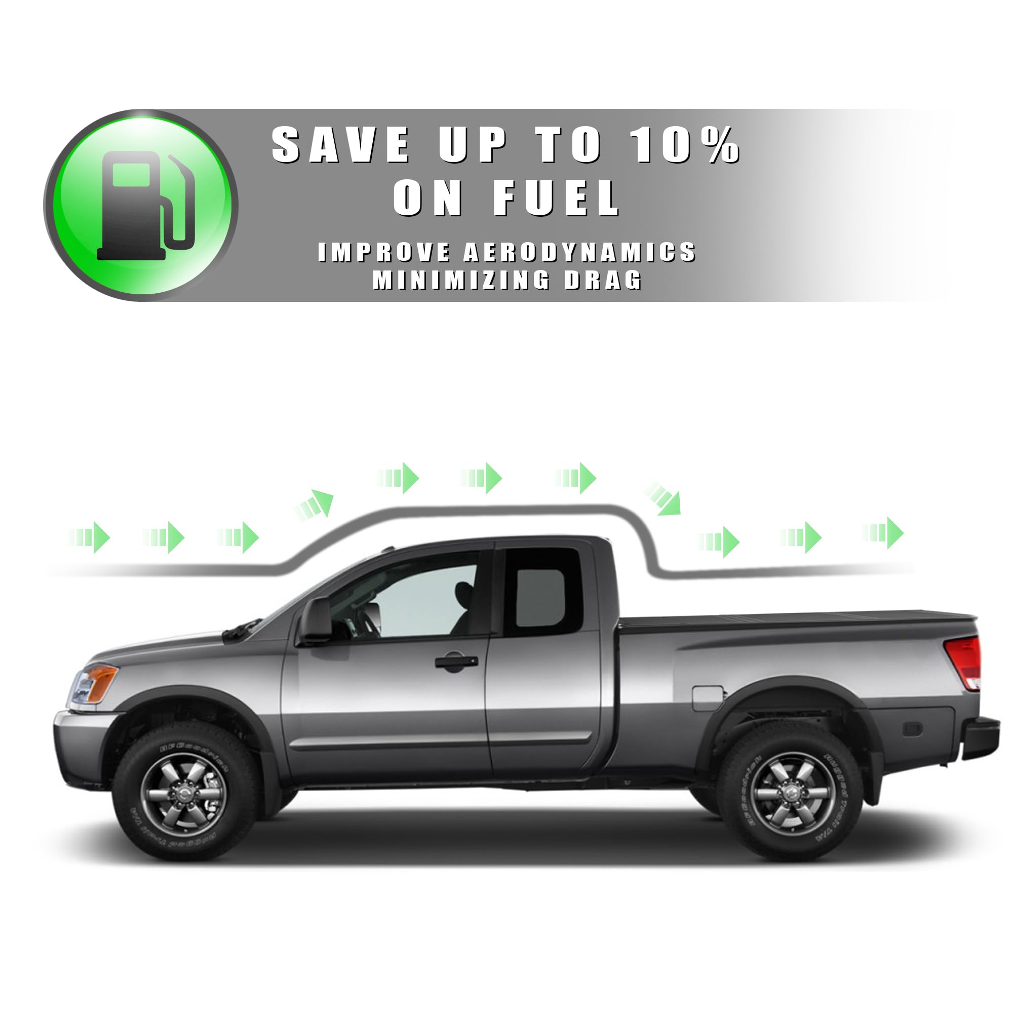 Low Profile Armordillo Hard Tri-Fold Nissan Titan Bed Cover Fits 2004 2005 2006 2007 2008 2009 2010 2011 2012 2013 2014 2015 2016 Nissan Titan 6.5ft (78") Bed | CoveRex TFX | 8705339