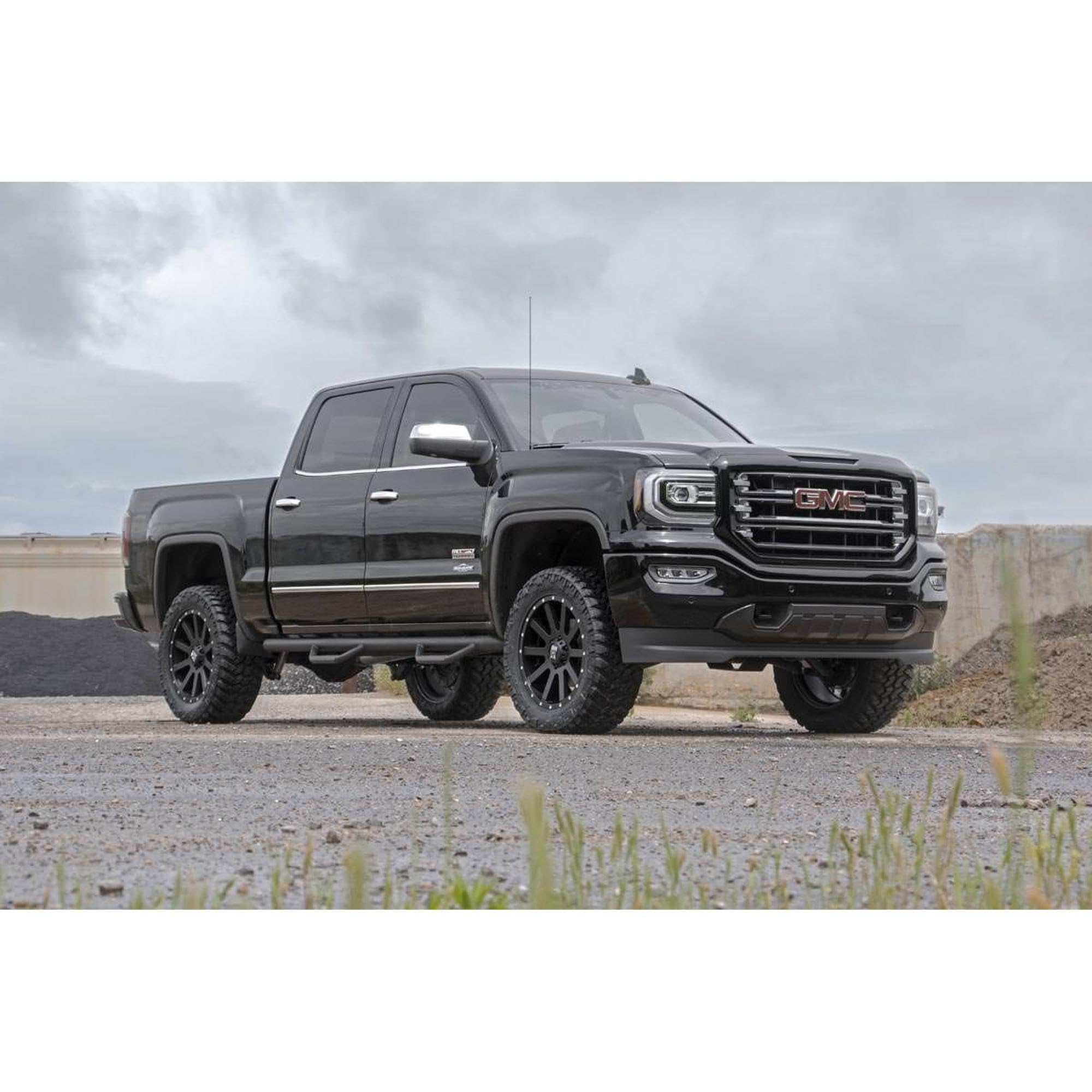 Rough Country 3.5" Lift Kit with Vertex Coilovers/Vertex Rear Shocks for GMC Sierra & Chevy Silverado 1500 (2007-2016) - Red Control Arms