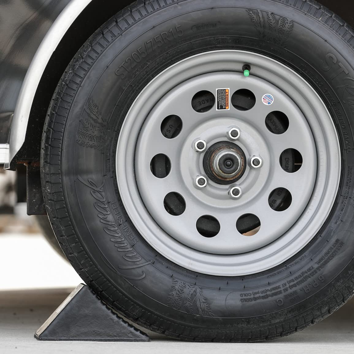 Rubber Wheel Chock Buyers Products WC1467A, 5x6x5 in – Resists Oil, Rust, Salt & Sun – Durable & Secure Tire Stopper for Service and Parking – Ideal for Cars, Utility Vehicles, Trailers, Trucks & RVs