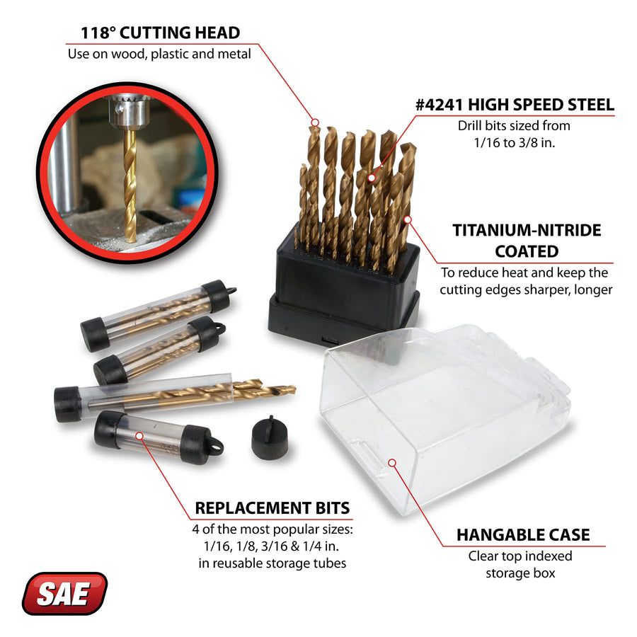 W9013 Performance Tool 63 pc. Titanium Drill Bit Set