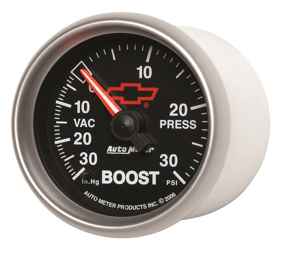 Auto Meter 3603-00406 2-1/16" GM Performance Parts Red 30 in Hg-30 PSI Mechanical Boost-Vacuum Gauge