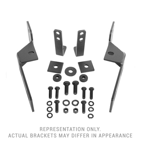 Mounting Bracket Kit Go Rhino for RC4 Bull Bar or RC3 Skid Plate | Mild Steel, Textured Black | 562260TK | Fits 2016-2023 Nissan Titan XD (Excludes Intelligent Driver Alert and Non XD Models)