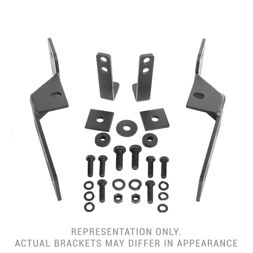 Mounting Bracket Kit Go Rhino for RC4 Bull Bar or RC3 Skid Plate | Mild Steel, Textured Black | 562260TK | Fits 2016-2023 Nissan Titan XD (Excludes Intelligent Driver Alert and Non XD Models)
