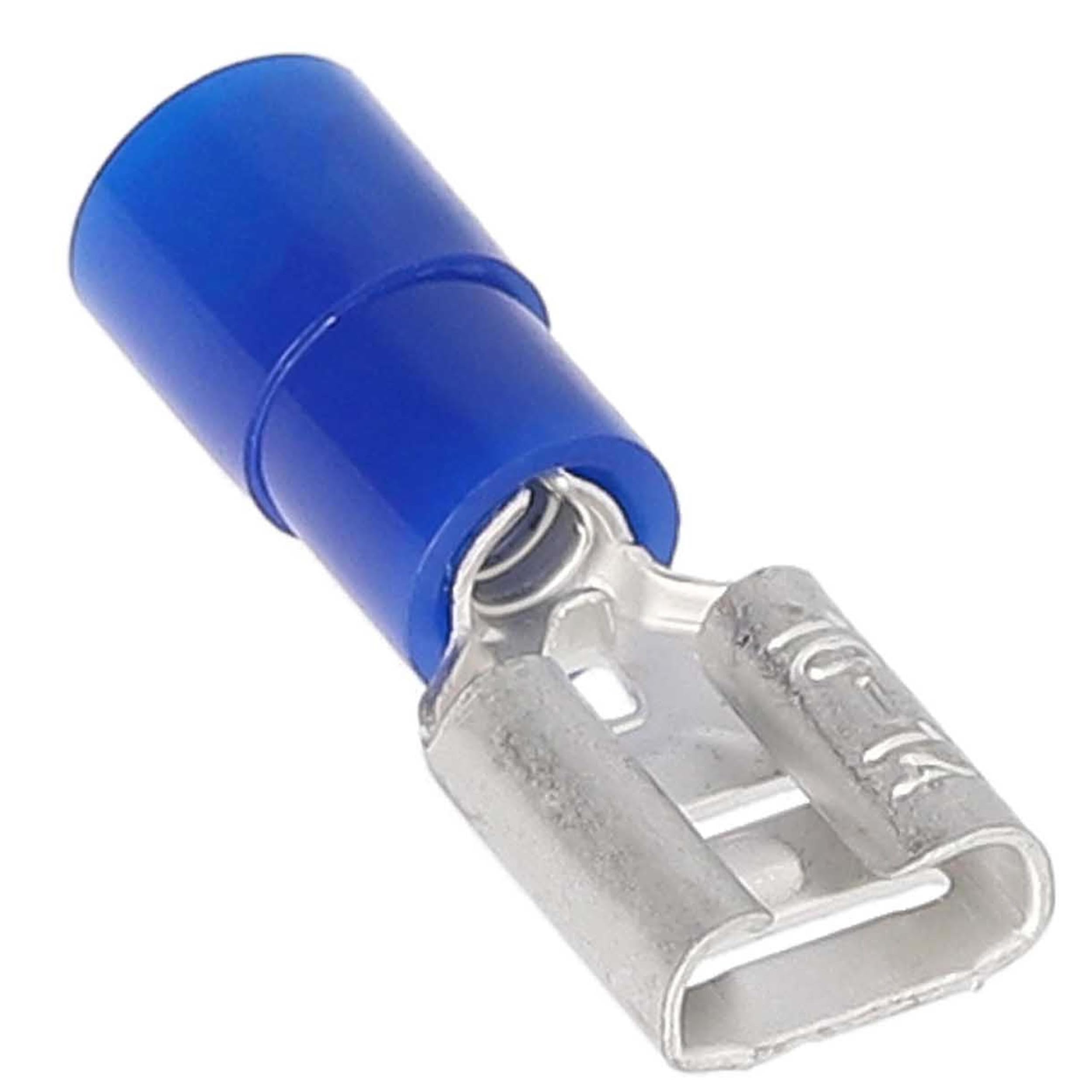 Blue Nylon Female Install Bay Quick Disconnect 16-14 Gauge .250